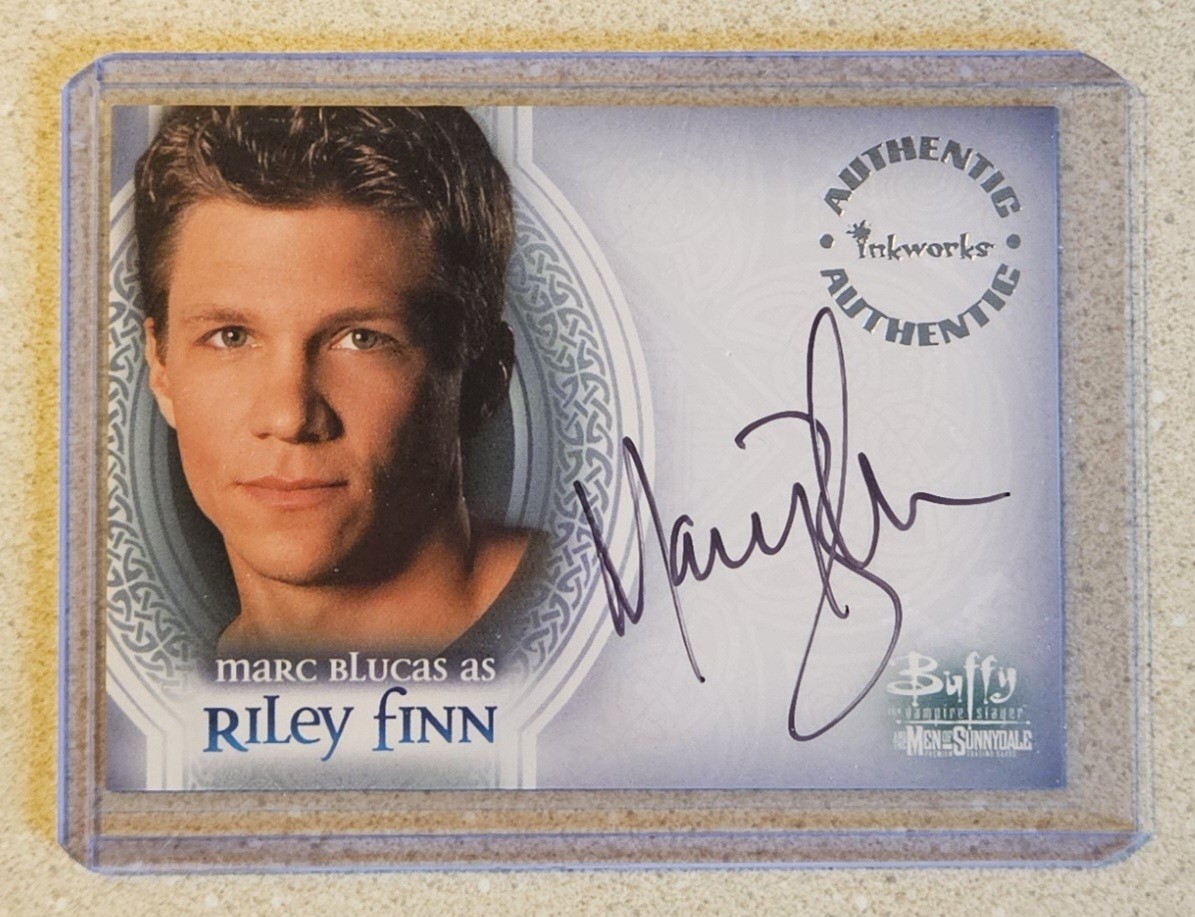 Marc Blucas as Riley Finn 2005 Inkworks Buffy The Vampire Slayer SP Autograph 🔥