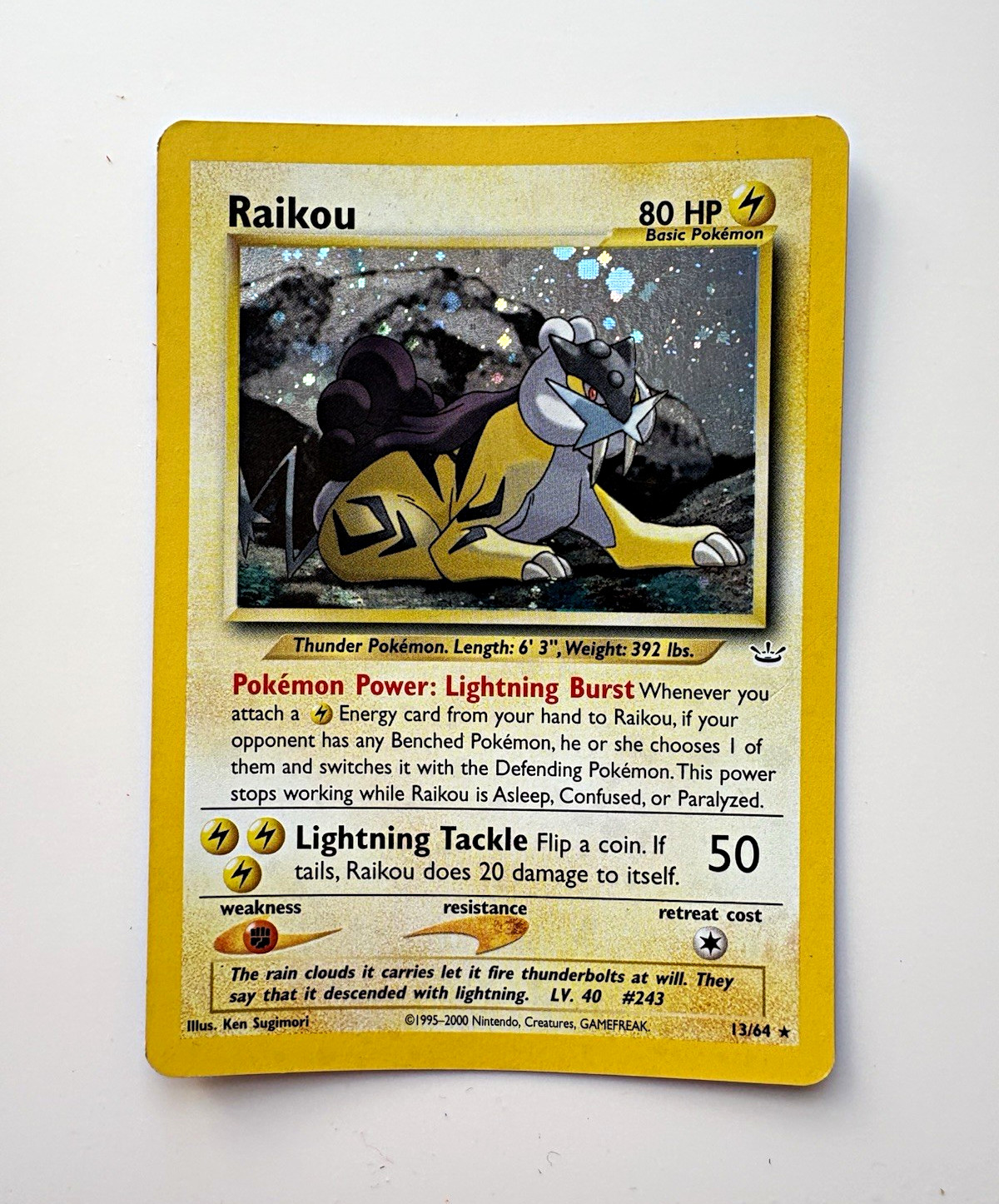 Raikou 13/64 Holo Rare 2000