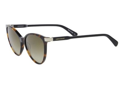 Polished Refined Longchamp Women Sunglass LOS624S-212 Havana Elongated Cat Eye