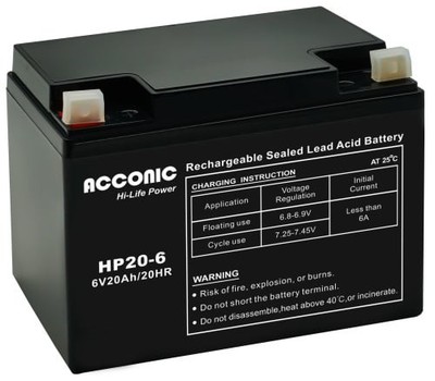 Acconic HP20-6 Hi-Life Power AGM 6V 20Ah USV-Batterie