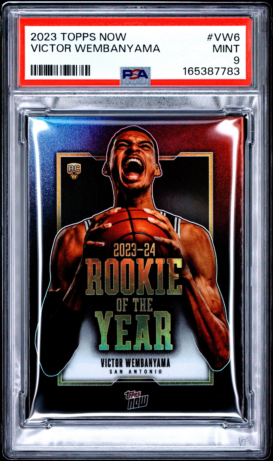 2023 TOPPS NOW #VW6 VICTOR WEMBANYAMA PSA 9
