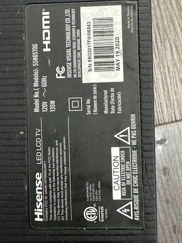 hisense tv 55h6570g lcd screen