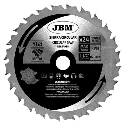 KREISSÄGEBLATT 24 ZÄHNE 165mm METALL