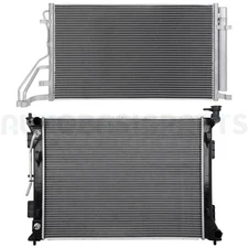 Aluminum Radiator & AC Condenser Cooling Kit For 2016 2017 2018 Kia Optima