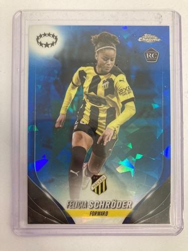 TOPPS WOMENS CHROME SAPPHIRE 2024 FELICIA SCHRODER BK HACKEN BASE .