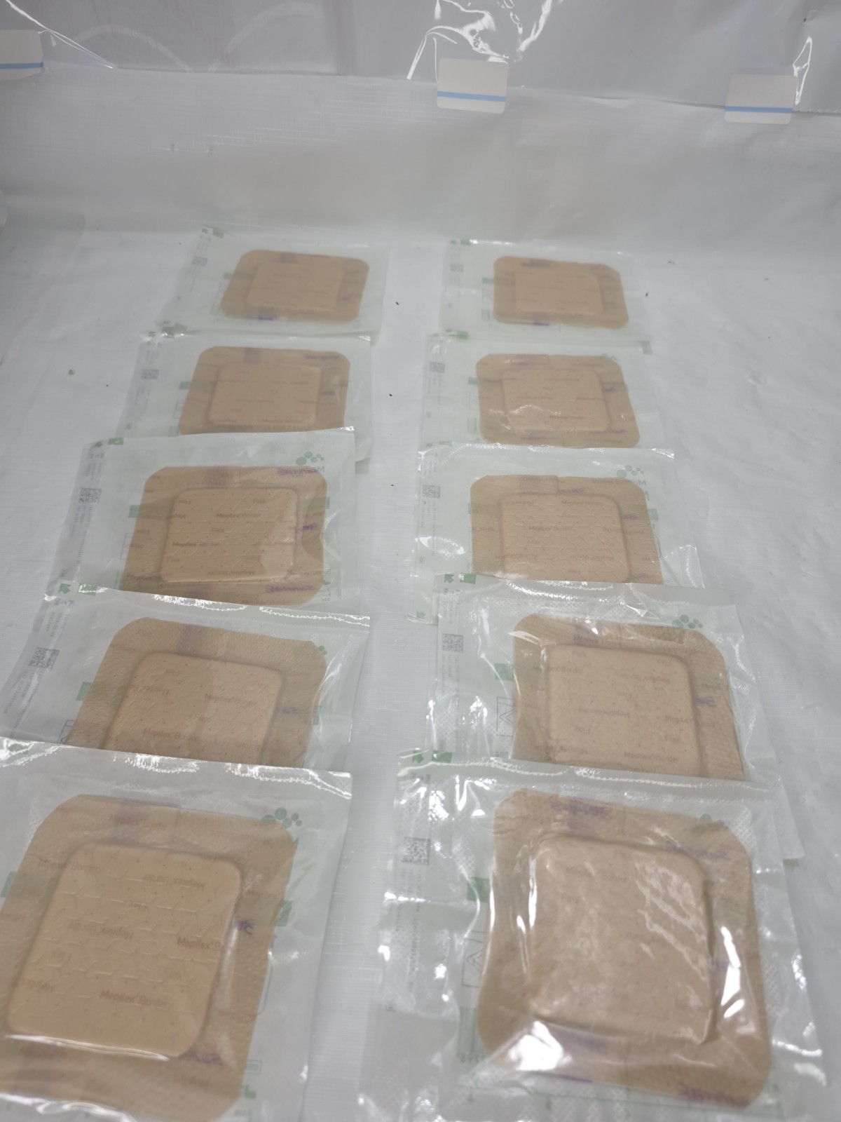 Molnlycke Mepilex Border Flex 4" x 4" Self-Adherent 595300 Lot Of 10 Dressings