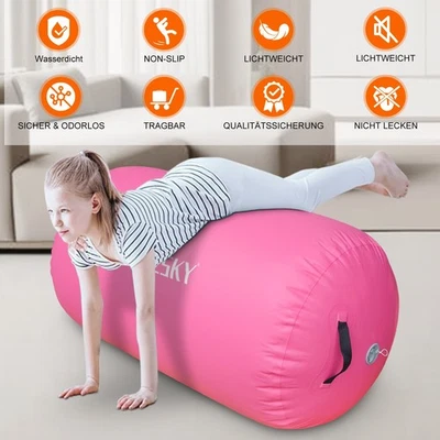WAVESKY 120x75cm Aufblasbare Air Rolle Track Turnmatte Gymnastik Tumbling Yoga Matte