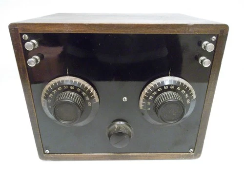 1920's HOMEBREW KIT ONE 1 TUBE 215A REGENERATIVE RADIO RECEIVER - V. Nice Clean
