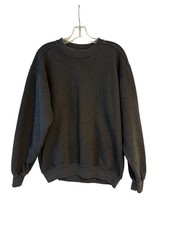 Vintage 90s Russell Athletic Pluma Blank Crewneck Sweatshirt Gray L USA
