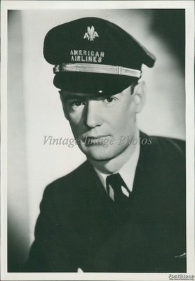 1938 William Thomas Arthur Of Omaha American Airlines Pilot Aviation Photo 5x7