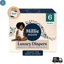 Ultra Absorbent Millie Moon Luxury Diapers, Size 6, 50 Count