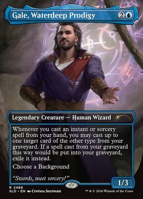 Gale, Waterdeep Prodigy 2488 R Foil SLD MTG NM