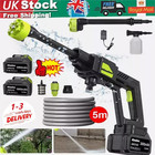 2 Battery Cordless Car High Pressure Washer Jet Water Wash Cleaner Gun Portable