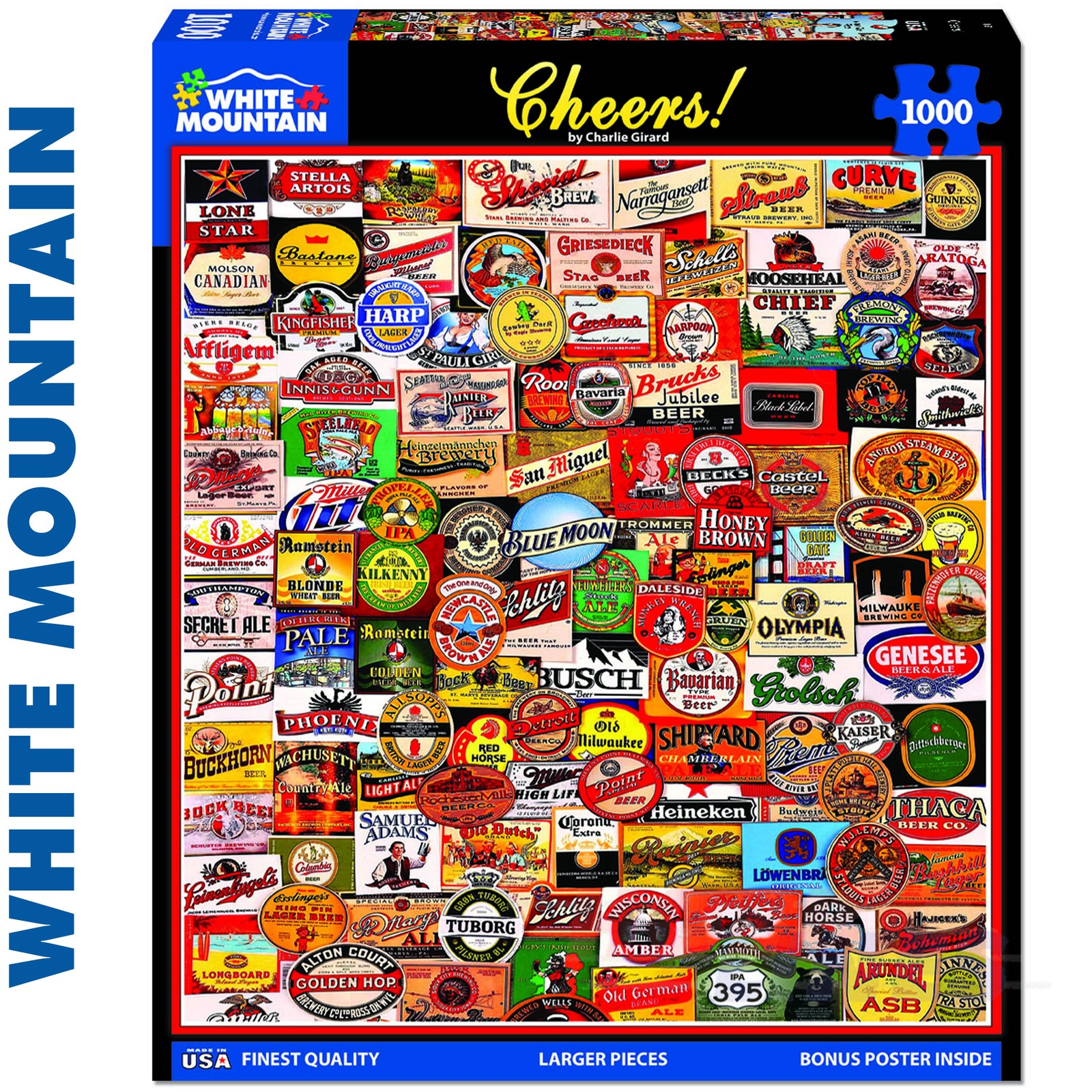 CHEERS! 1000 pc super deluxe Jigsaw Puzzle WHITE MOUNTAIN 861