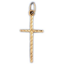 Cross Charm Pendant 14k Gold