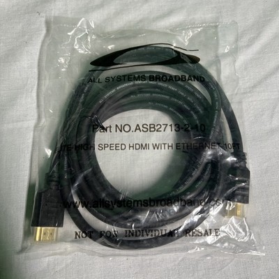 10 FT ALL System Broadband High Speed HDMI Cable ASB2713-2-10