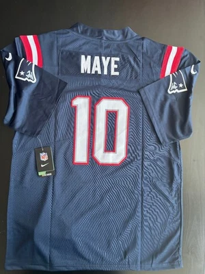 Drake Maye #10 New England Patriots Blue Men's On Field Jersey Size 2XL - NEW
