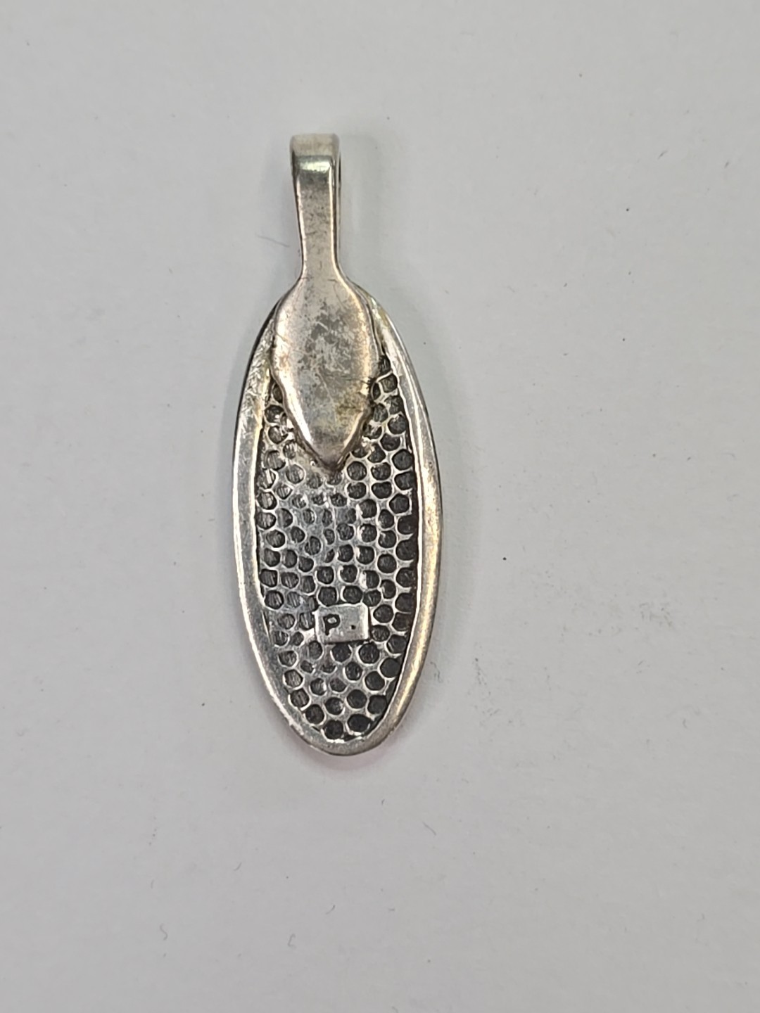 Sterling Silver Multi-Gemstone Inlay Pendant Sign… - image 2