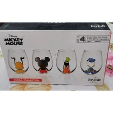 Brand New Disney JoyJolt Squad Collection Limited Edition Drinking Glasses n Box