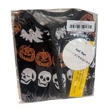 New Little Sleepies 3-6m Hallows Eve Zippy Pajamas Halloween Skull Pumpkin Ghost