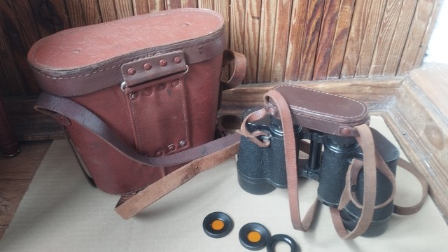 ZOMZ B12x40 Soviet USSR Field Binoculars 12x40 1962 Vintage Optics