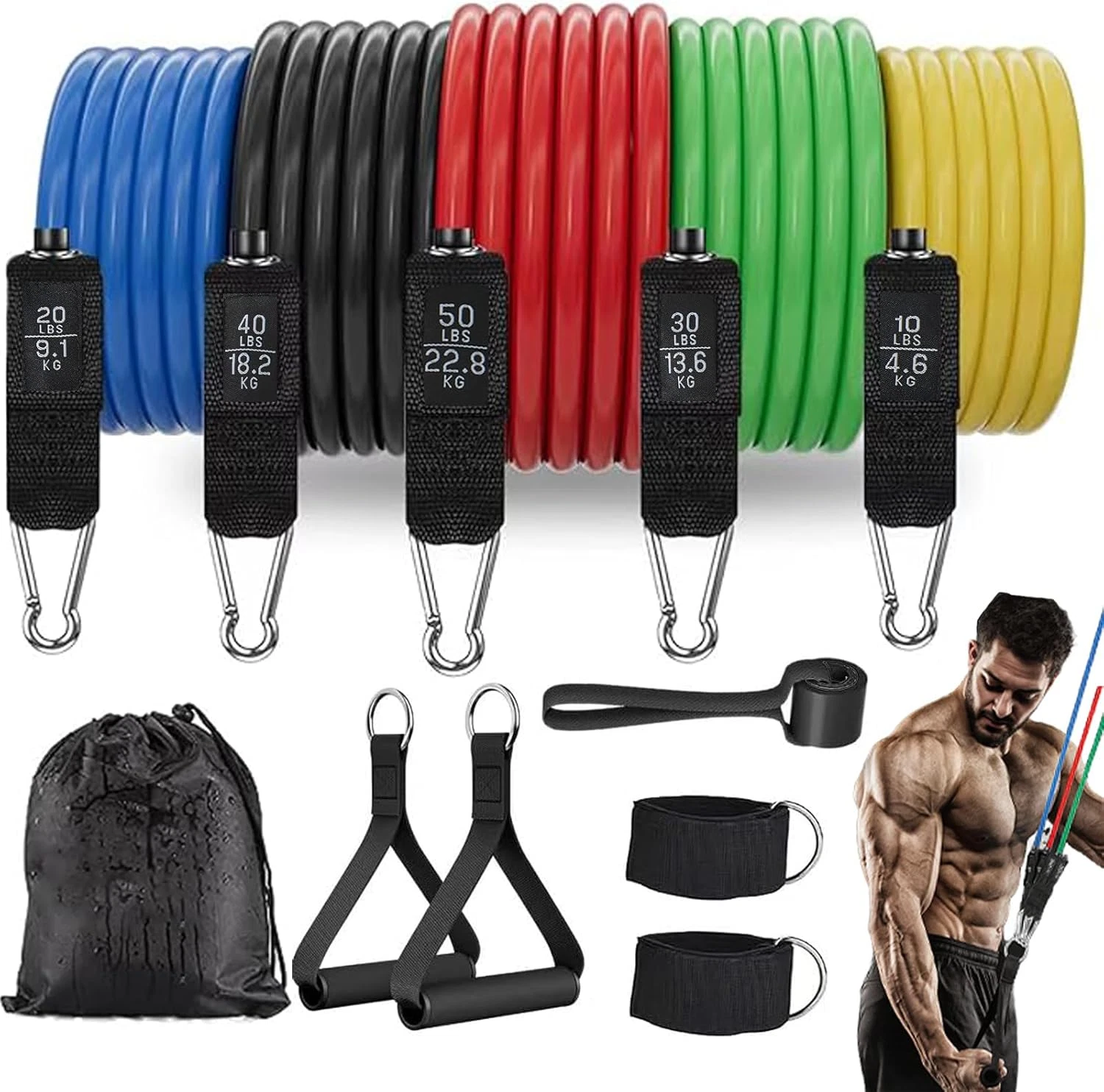 Resistance Bands,Exercise Bands,Resistance Bands for Working Out with Handles fo