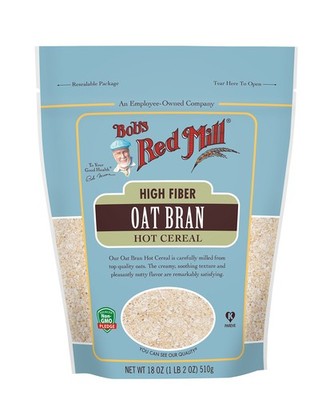 Oat Bran, 18oz (Pack of 1) - Non GMO, Vegan,