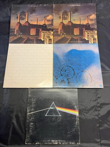 Pink Floyd Vinyl LP Lot of 5 Albums Wall Dark Side Moon Animals Meddle Original