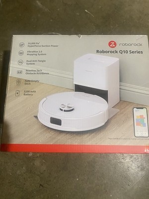 Roborock Q10 Series Robotic Vacuum White w/ Auto-Empty Dock, LiDAR, Mop