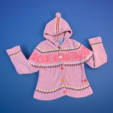 Y2K Mudd Girls Cute Sweater Purple Fair Isle Coquette Colorful 2000s Girly Sz 6