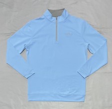 Peter Millar Pullover Youth Large 11-12 Blue 1/4 Zip Mock Neck Golf Stretch