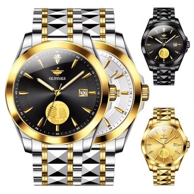 OUPINKE 41mm Armbanduhren luxuriöse klassische Herren-Automatikuhr wasserdicht