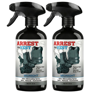 Arrest My Vest Body Armor Odor Eliminating Spray Midnight Scent - 2 16oz Bottles