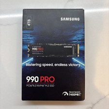 Samsung 990 PRO 4TB M.2 NVMe Internal SSD - Black (MZ-V9P4T0BW)
