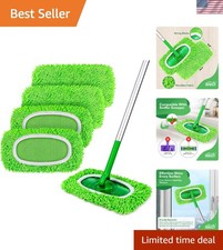 Multipurpose Microfiber Mop Pads - Reusable Cleaning Pads for Floors - Pack of 4