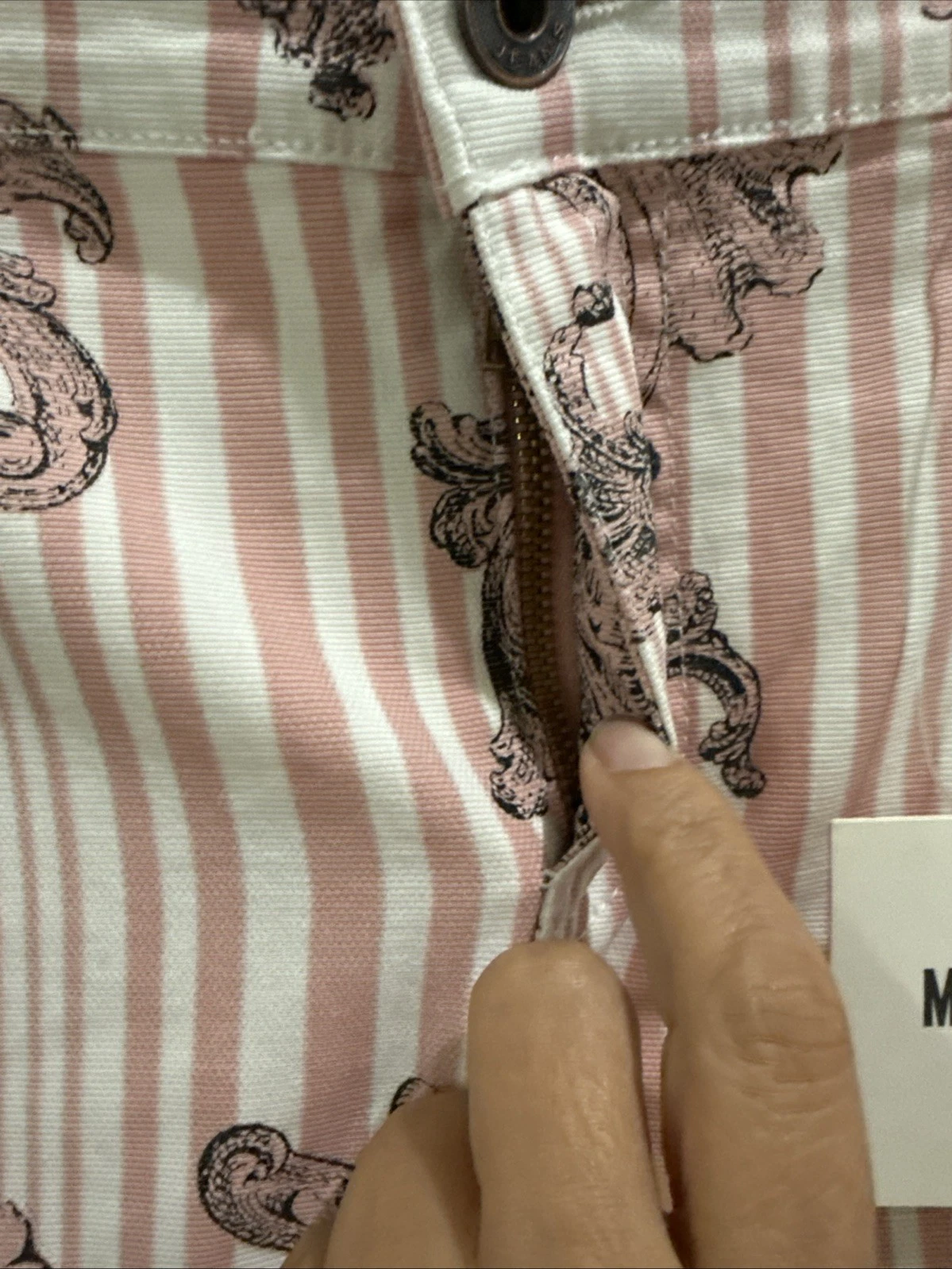 OFF WHITE Pantalone donna Moschino grafica taglio dritto taglia 29