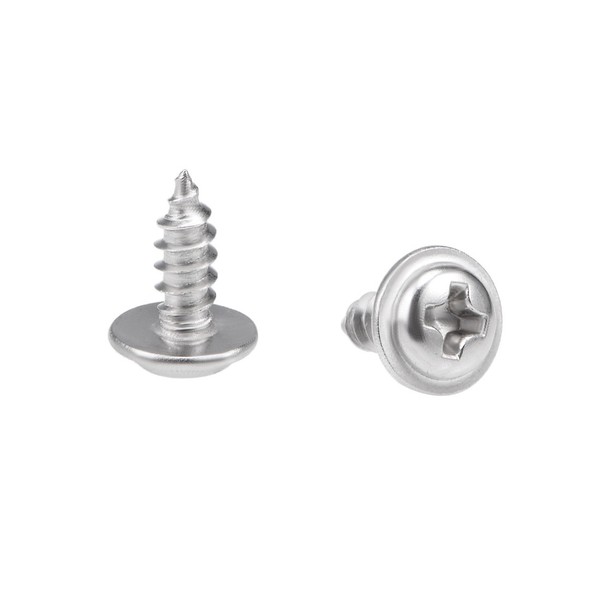 50X Selbstschneidend Schrauben Kreuzschlitzkopf Edelstahl Anschluss Bolzen 3X8Mm-image