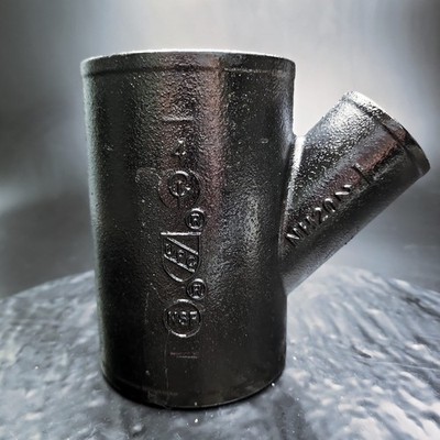 Charlotte Cast Iron Wye NH-20 4x4x2 No-Hub Pipe Fitting Plumbing Drain DWV  