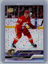 2023-24 Upper Deck #496 Connor Zary Young Guns Speckled Rainbow Foil