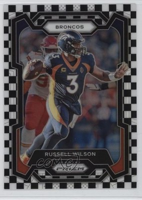 2023 Panini Prizm Black & White Checker Prizm Russell Wilson #93 0ip6