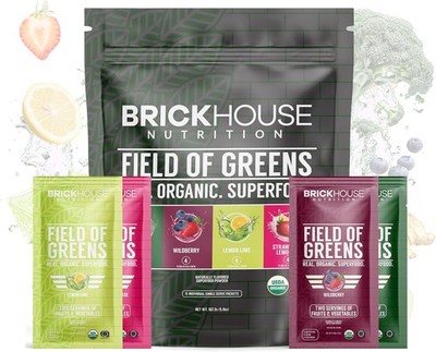 BRICKHOUSE NUTRITION Field of Greens Super Greens Powder | Doctor-Formulated S