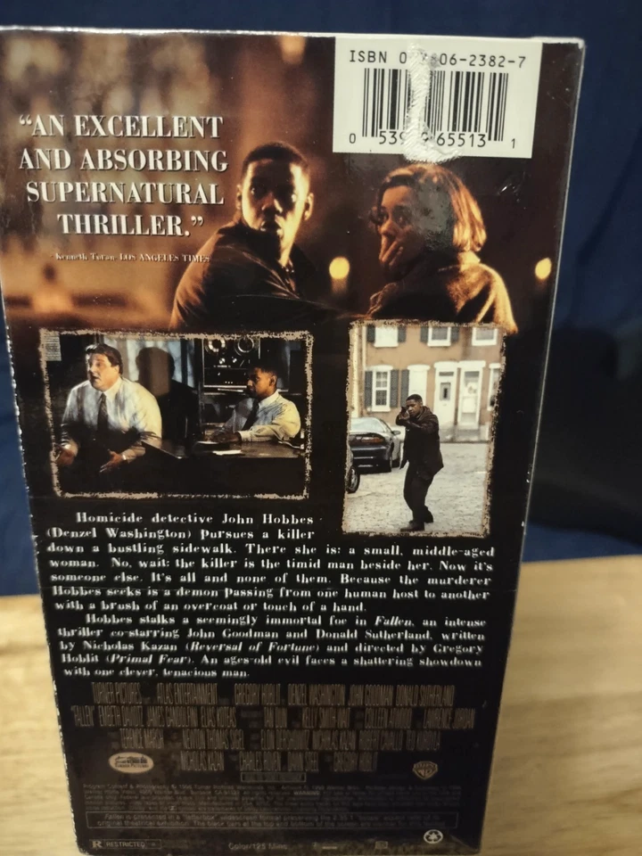Fallen (VHS, 1998, Warner) Widescreen Denzel Washington John Goodman New Sealed - Image 2 of 4