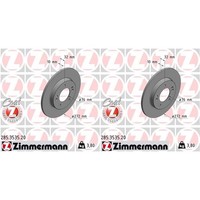 2X Zimmermann Bremsscheiben 272Mm Voll Hinten Passend FüR Hyundai I30 KIA Ceed