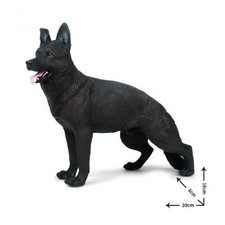 20cm Black German Shepherd Dog PVC Toy Pet Animal Figure Doll Kids Gift