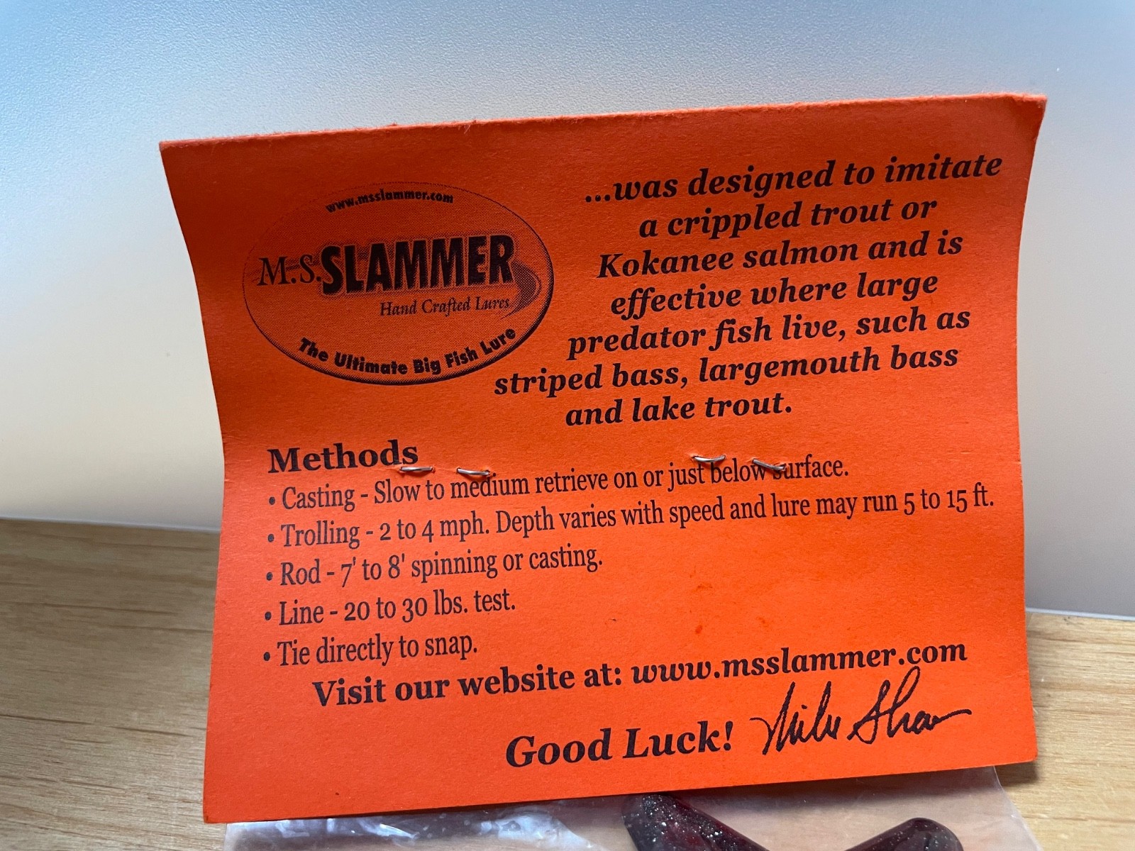 MS Slammer XX Md 9inch Black swimbait Topwater wakebait wood fishing lure Unused - Image 15