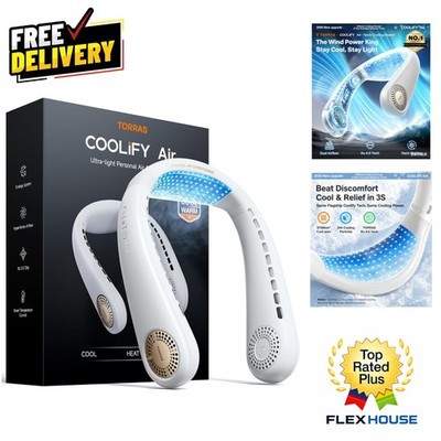 Dual-Airflow Neck Fan Air Conditioner: Rechargeable & Whisper-Quiet Comfort