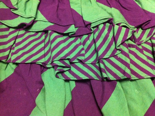 Polo Ralph Lauren Girl's Skirt~Green/Purple Striped w/Ruffles~Size L (12-14)~NWT - Picture 4 of 4