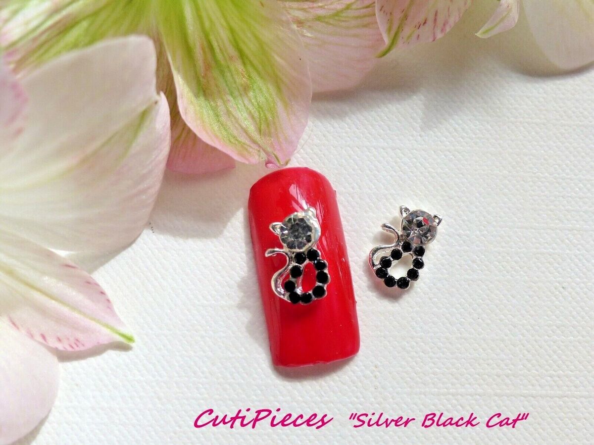 3D Alloy Nail Art Gothic Steam Punk Skull Cross Bones Rhinestone Spider Cat  Owl