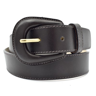 Escada Women's Leather Belt sz 10/40 DE Classic Dark Brown Leather Belt