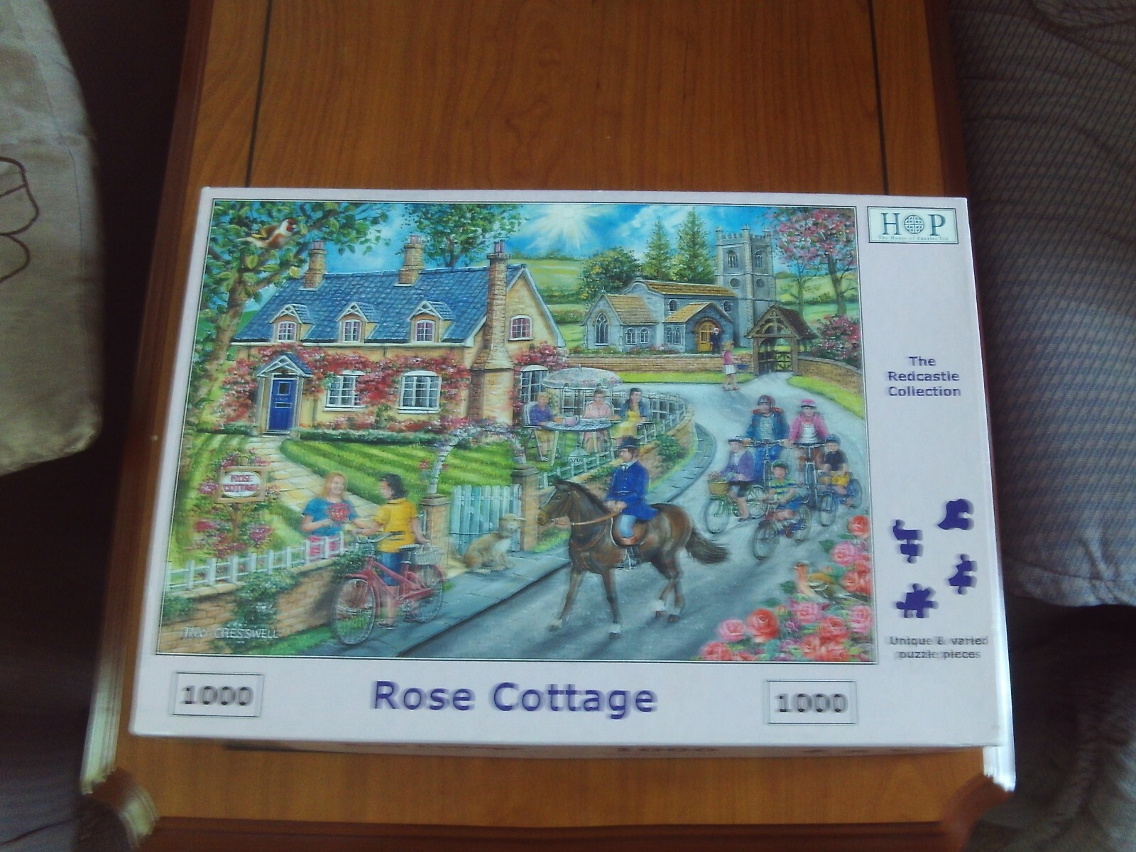 HOP ROSE COTTAGE village Jigsaw Puzzle 1000 PCs complete free p=p